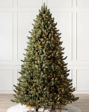 Árvore de Natal Vermont White Spruce com Galhos Articulados, Suporte Metálico e Micro LEDs Embutidos