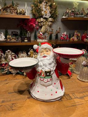 Papai Noel resina suporte para bolo e doces 54,5cm