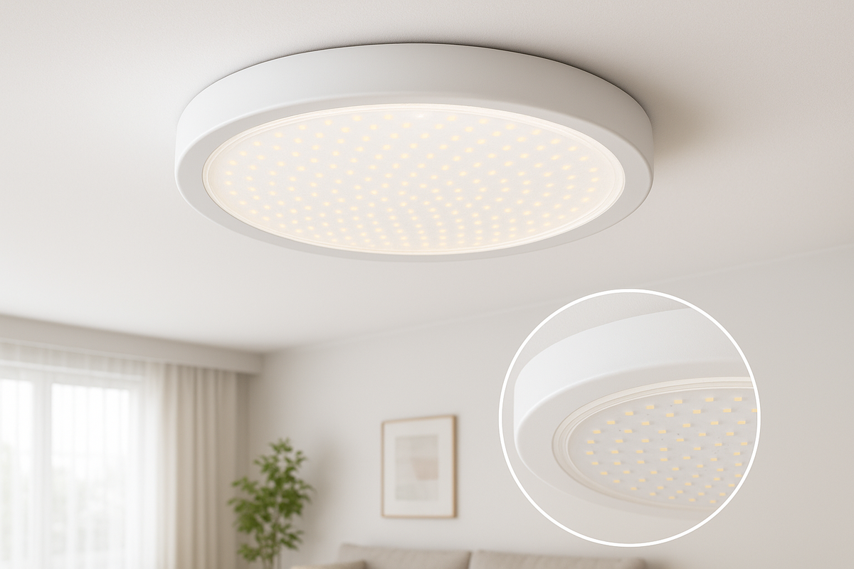 Plafon LED Redondo 40cm Branco Luz Fria Sobrepor